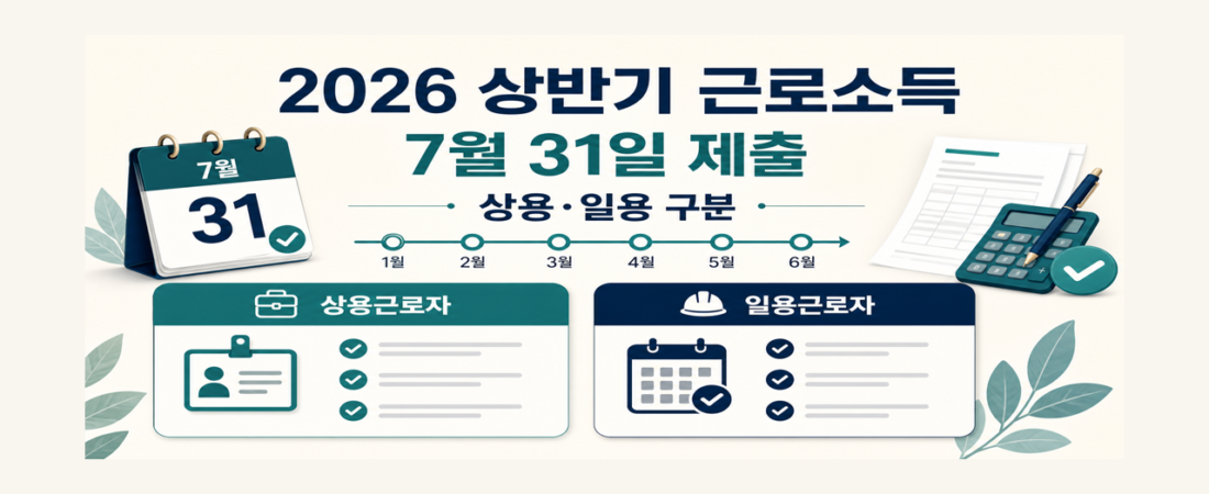 2026 상반기 간이지급명세서 근로소득 7월 31일 제출: 대상·상용근로자·가산세