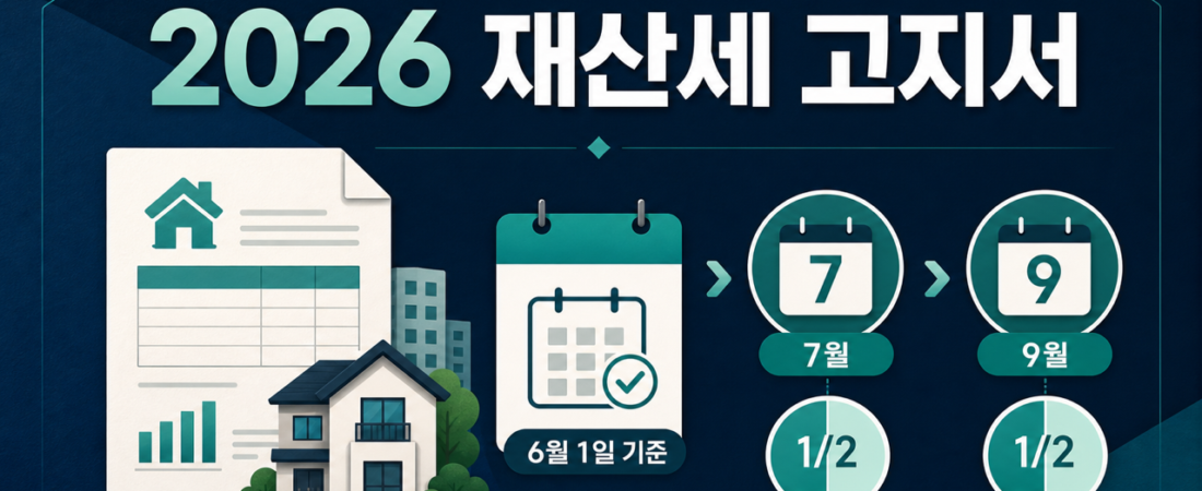 2026 재산세 7월 고지서 보는 법: 6월 1일 기준·주택분 1/2·한꺼번에 고지되는 경우