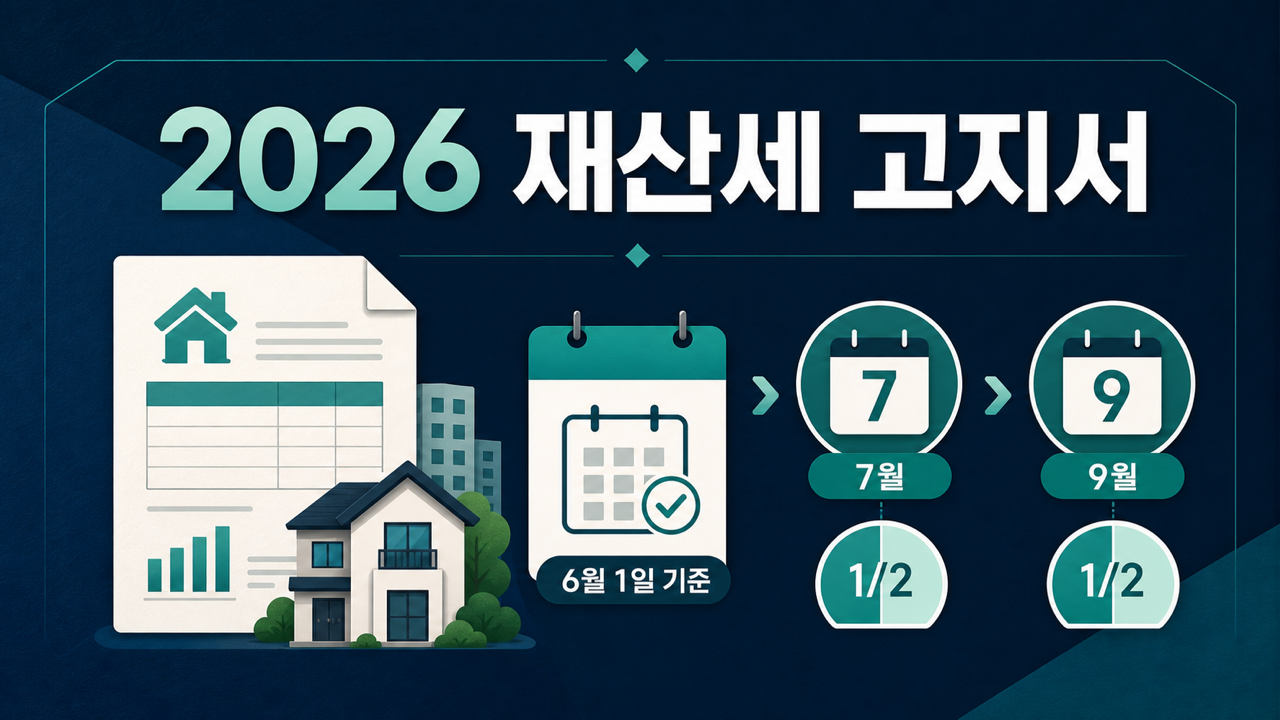 2026 재산세 7월 고지서 보는 법: 6월 1일 기준·주택분 1/2·한꺼번에 고지되는 경우