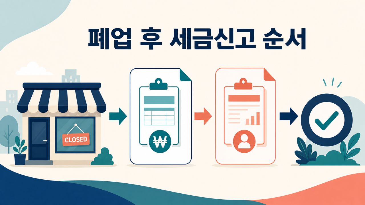 사업자 폐업 세금신고, 부가세와 종소세 순서