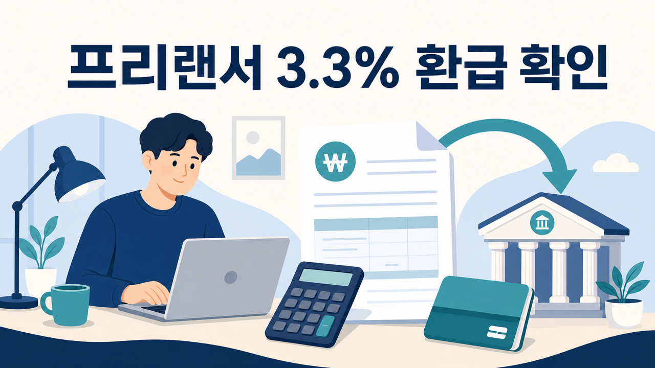 프리랜서 3.3%, 환급까지 확인할 기준