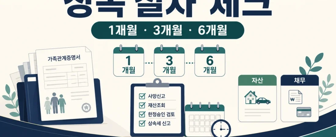 부모님 사망 후 상속 절차와 상속세 신고기한, 사망신고부터 한정승인까지 정리