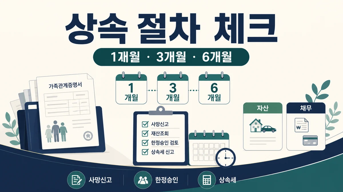 부모님 사망 후 상속 절차와 상속세 신고기한, 사망신고부터 한정승인까지 정리