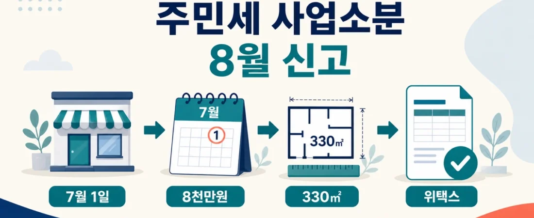 주민세 사업소분, 개인사업자도 신고해야 할까? 대상·계산·위택스 순서