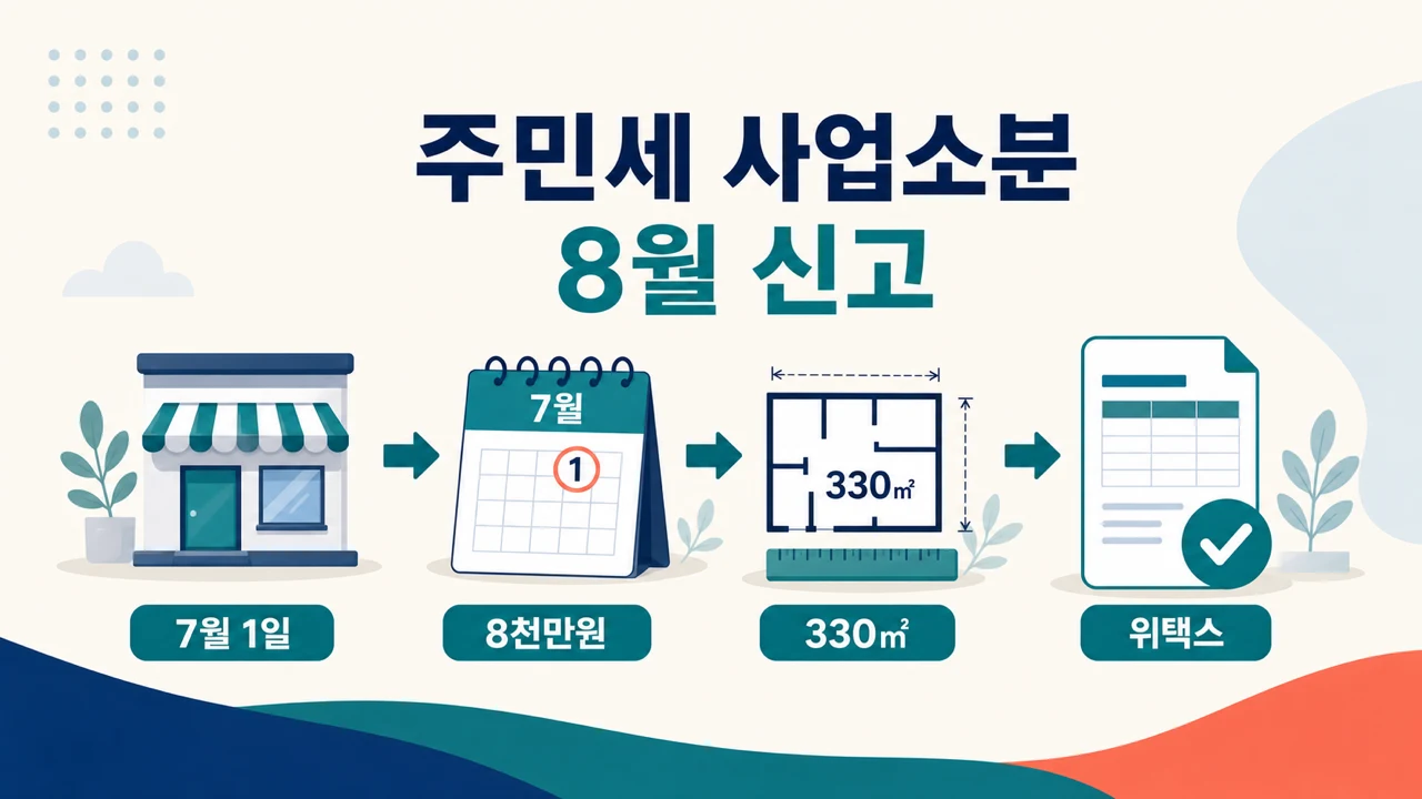 주민세 사업소분, 개인사업자도 신고해야 할까? 대상·계산·위택스 순서