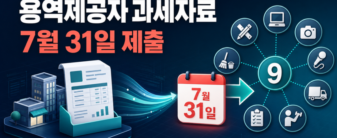 용역제공자 과세자료 7월 31일 제출: 플랫폼·사업장 제공자 대상 9개 업종과 작성 기준