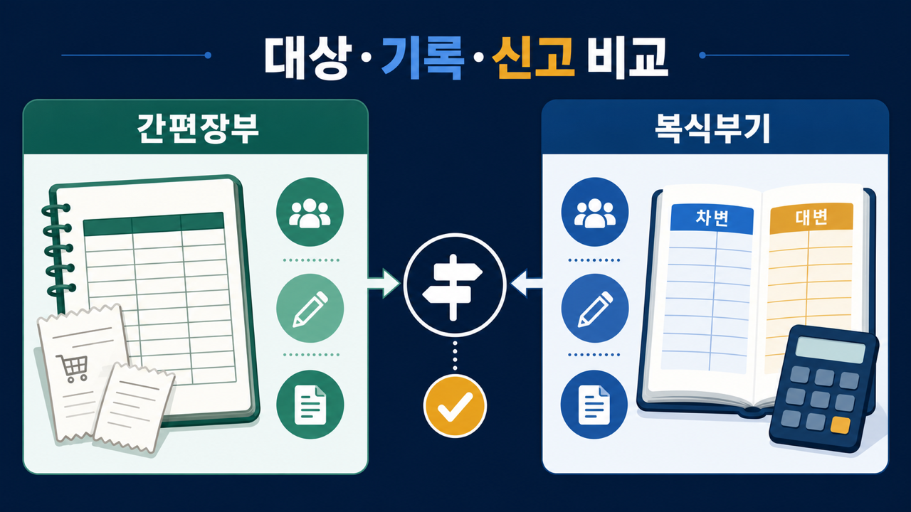 간편장부와 복식부기 차이, 종합소득세 신고 전 확인할 기준