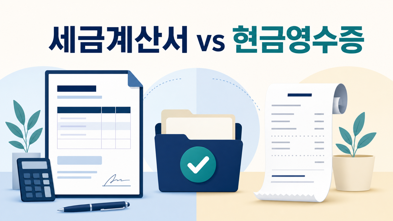 세금계산서와 현금영수증 차이, 비용처리 기준 정리